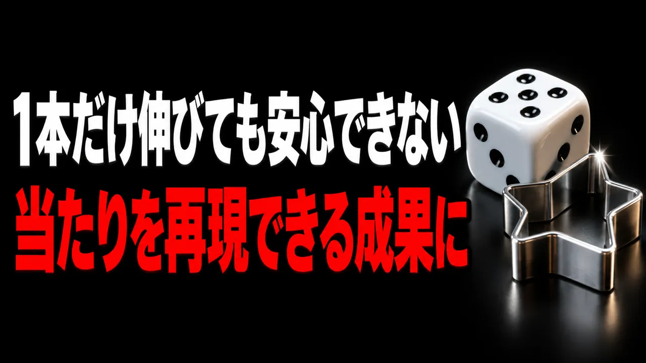 「1本だけ伸びても、安心できない」——たまたまの当たりを“再現できる成果”に変える運用の話