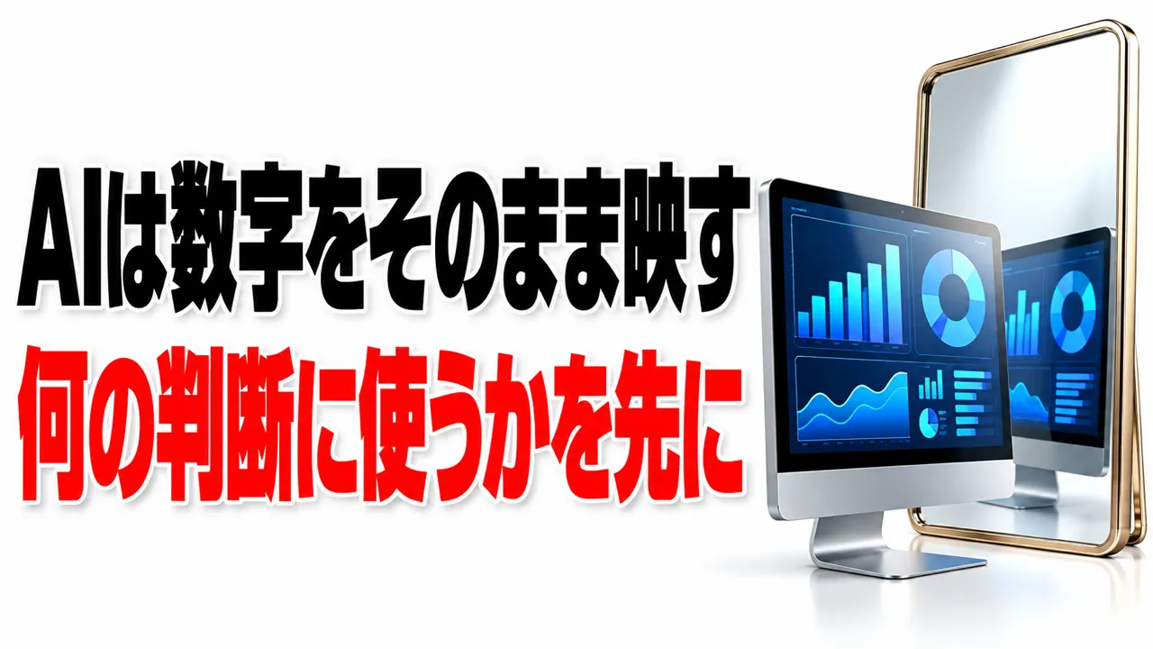 AIやダッシュボードは、渡した数字を“そのまま”映す — 数字を任せる前に決めておくべき、たった一つのこと