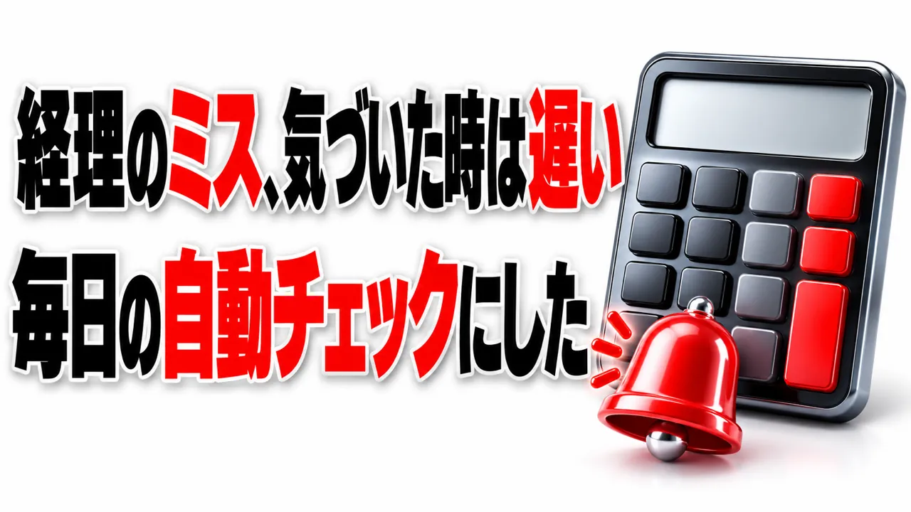 「経理のミスは、気づいた時には遅い」——少人数の会社が、注意力ではなく“毎日の自動チェック”に切り替えた理由