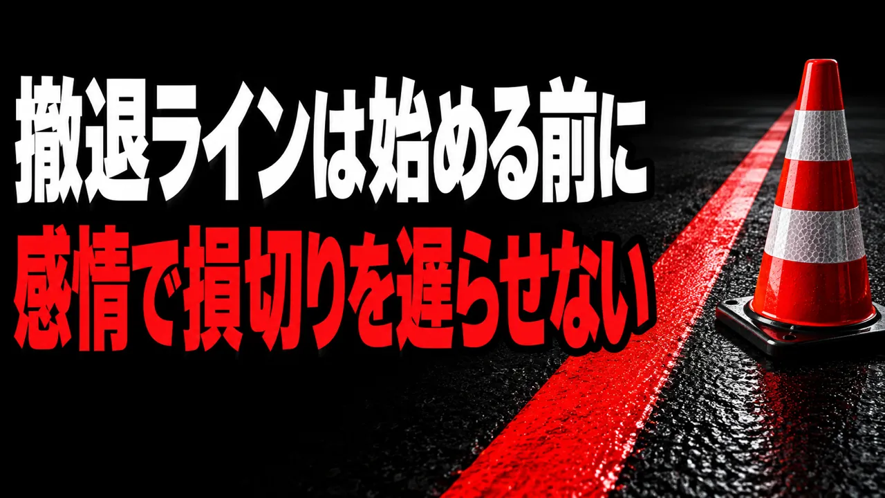 撤退ラインは、事業を始める前に決めておく — 感情で損切りが遅れないための設計