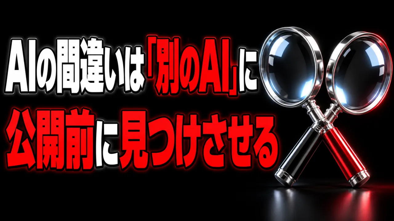 AIの間違いは『別のAI』に見つけさせる — 作らせて終わりにしない、公開前チェックの仕組み