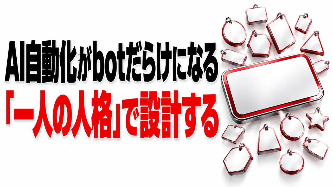 AI自動化がbotだらけで破綻する理由 — 「一人の人格」で設計する