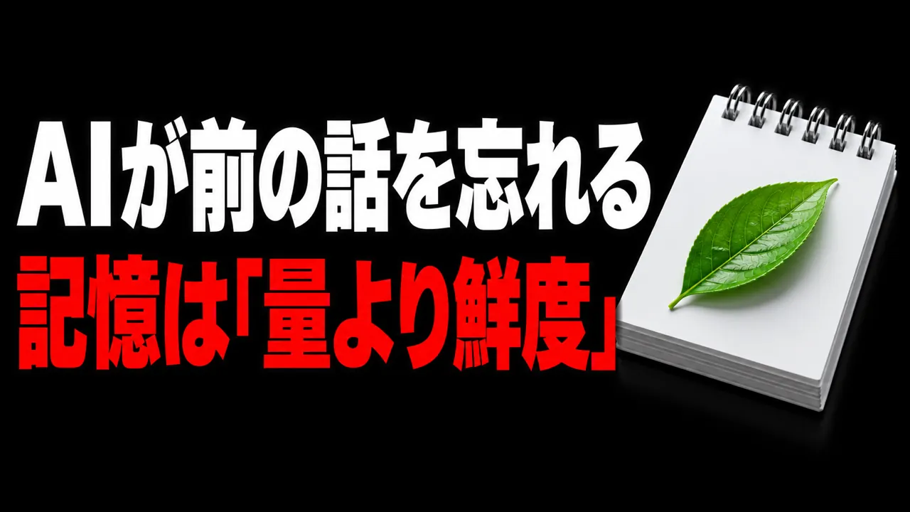 AIが前の話を忘れる——記憶は「量より鮮度」で持たせる、弊社のやり方