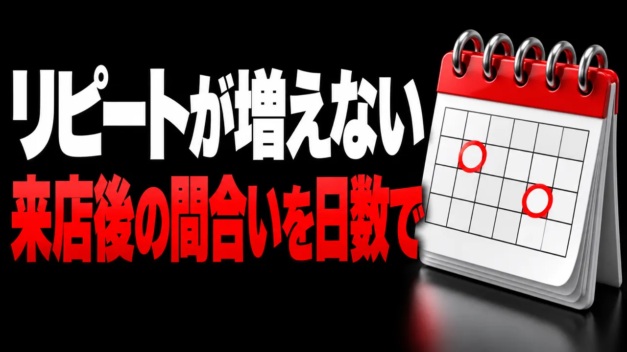 新規は取れてもリピートが増えない——来店後の「間合い」を日数で設計する