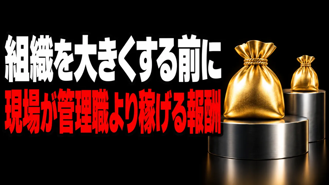 組織を大きくする前に決める——現場が管理職より稼げる報酬設計