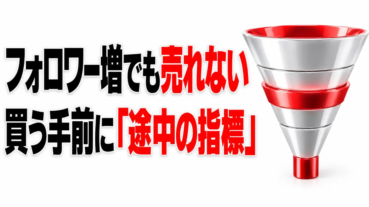 フォロワーが増えても売れない——買う手前に「途中の指標」を置く