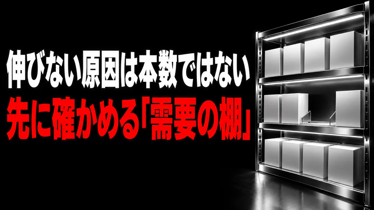 動画が伸びない原因は本数ではない——作る前に確かめる「需要の棚」