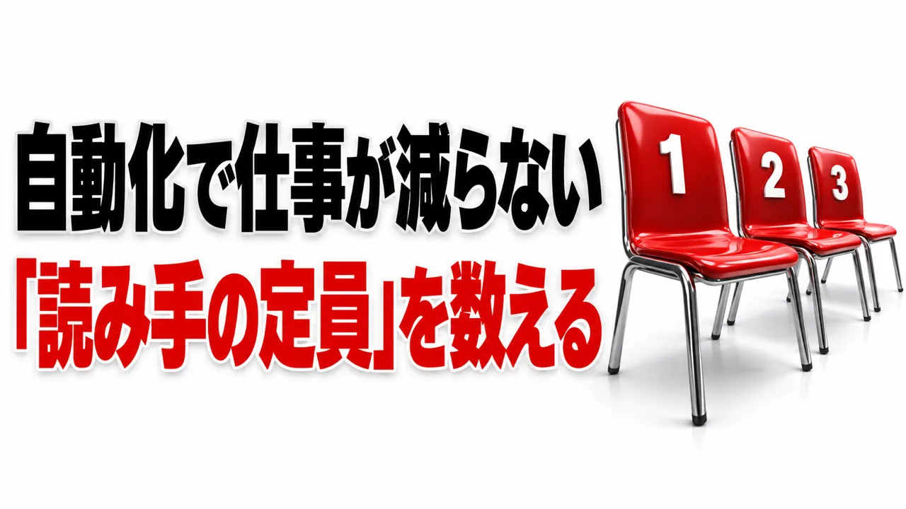 自動化しても仕事が減らない——「読み手の定員」から先に数える
