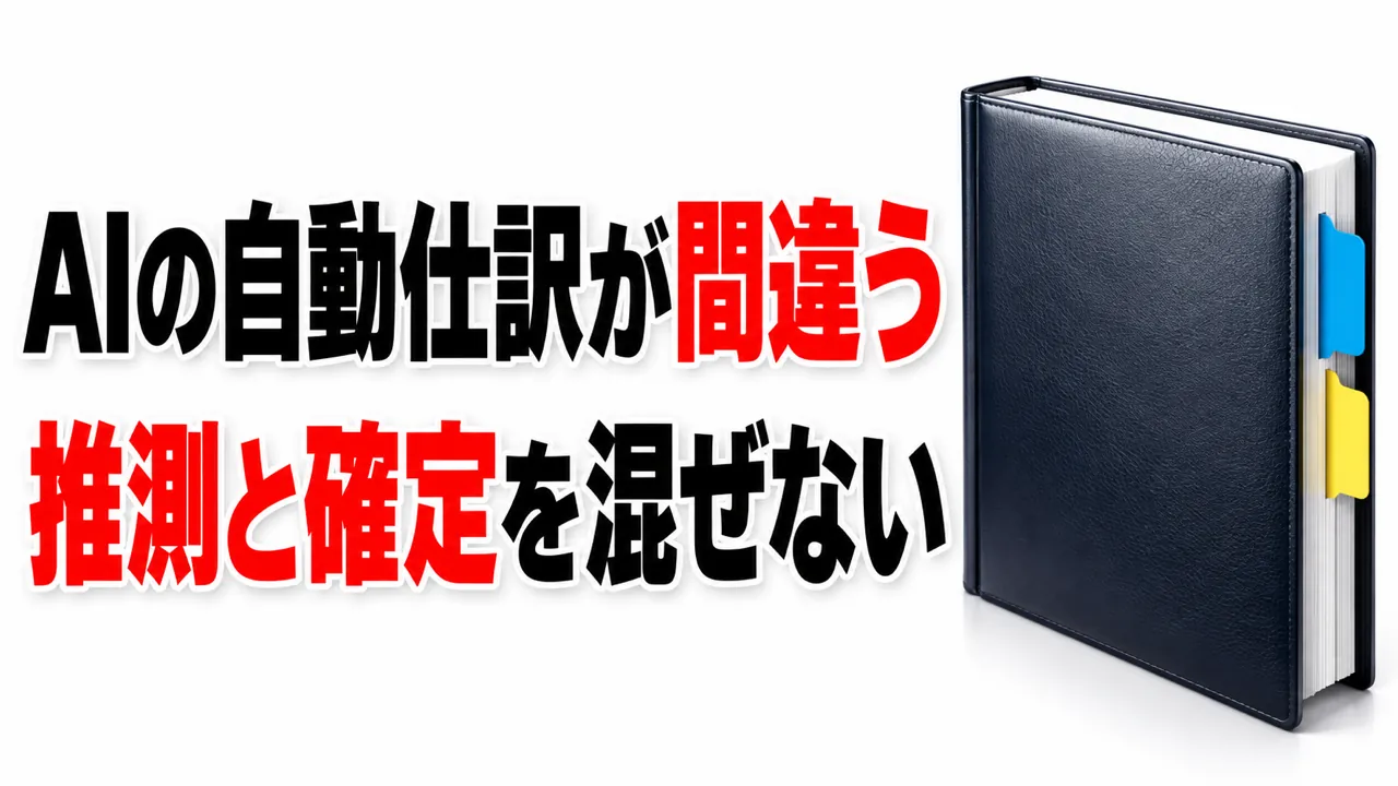 AIの自動仕訳が間違っている——「推測」と「確定」を混ぜない