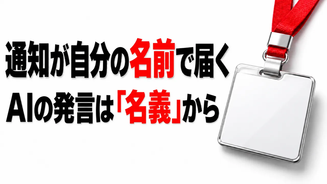 Slackの自動通知が自分の名前で届く——AIの発言は「名義」から決める