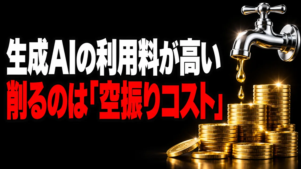 生成AIの利用料が高い——削るのは機能ではなく「空振りコスト」