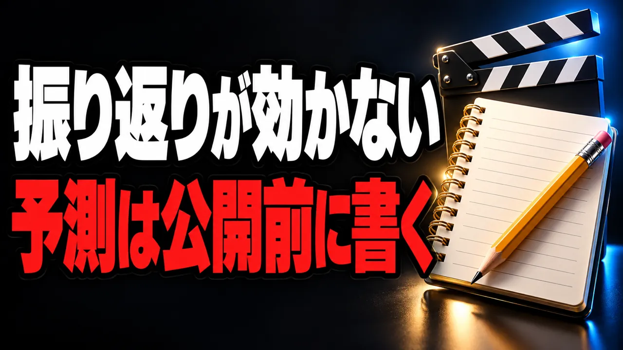 動画の振り返りが改善につながらない——予測は公開前に書き残す