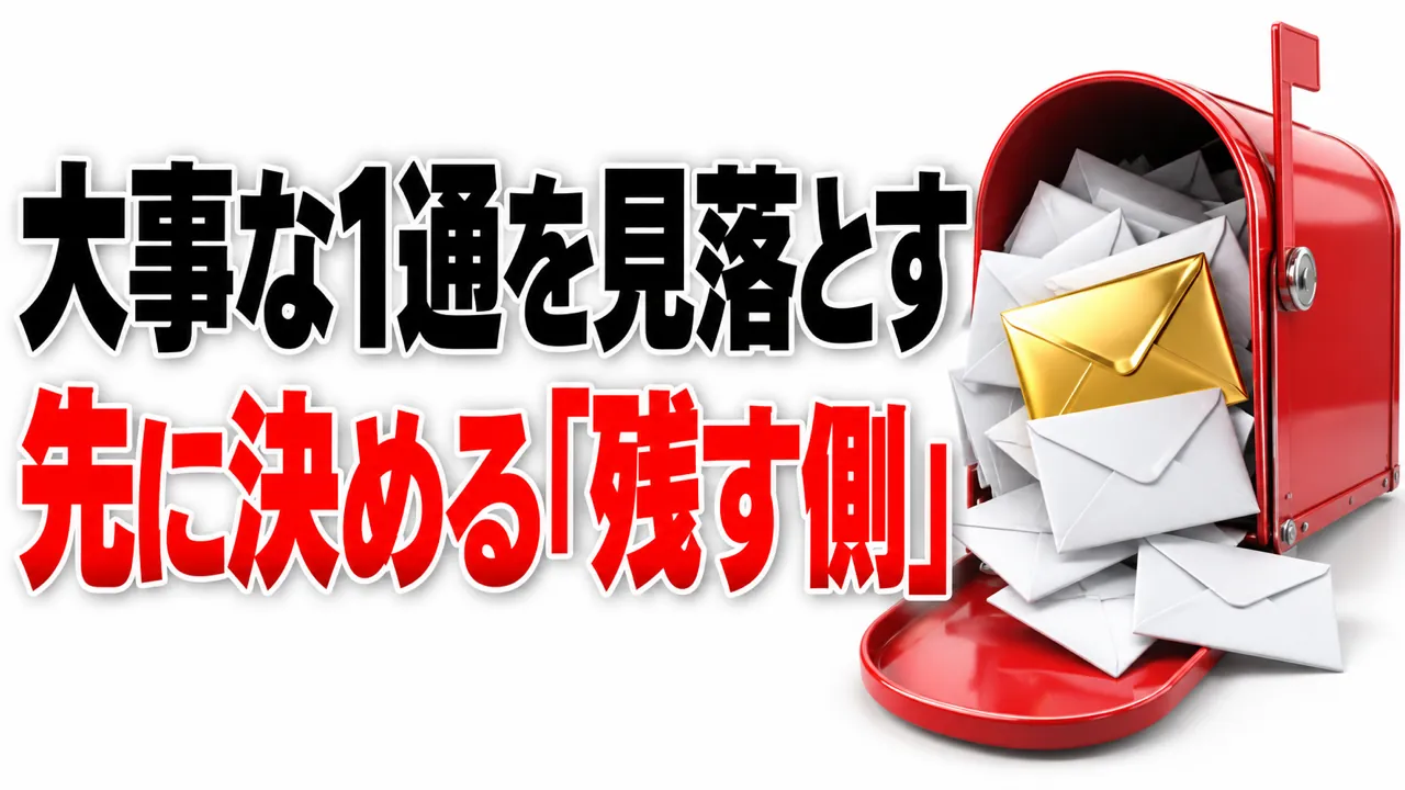 メールが多すぎて大事な1通を見落とす——先に決めるのは「残す側」