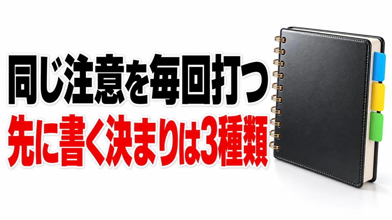 AIに同じ注意を毎回打っている——指示書に先に書く決まりは3種類
